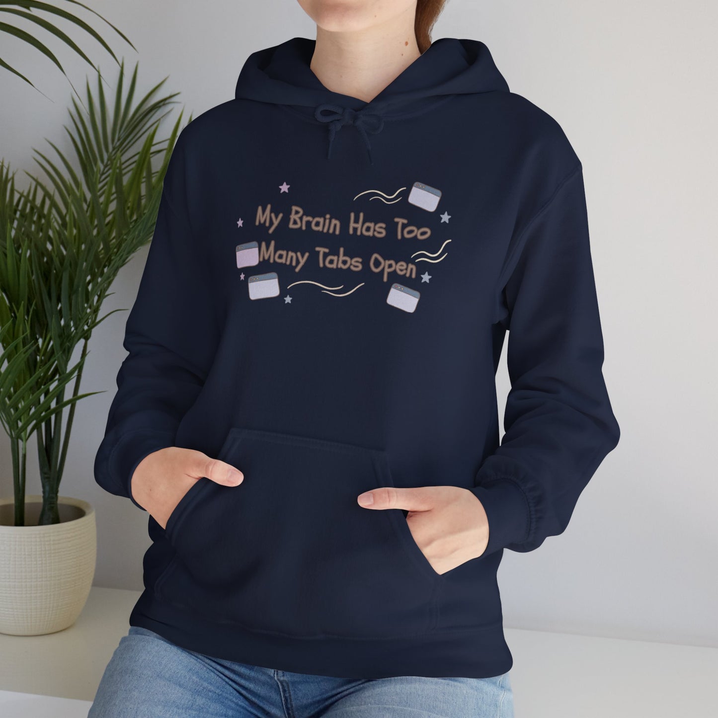 ADHD Brain Under Construction | Cozy Retro Aesthetic Hoodie
