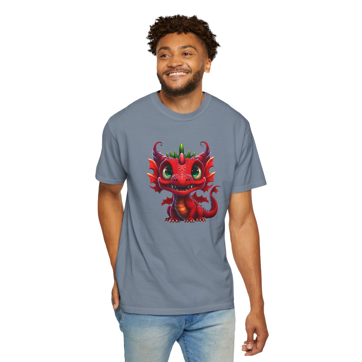 Playful Dragon Delight - Unique Cartoon-Style Dragon T-Shirt Design for Fun and Fantasy Lovers