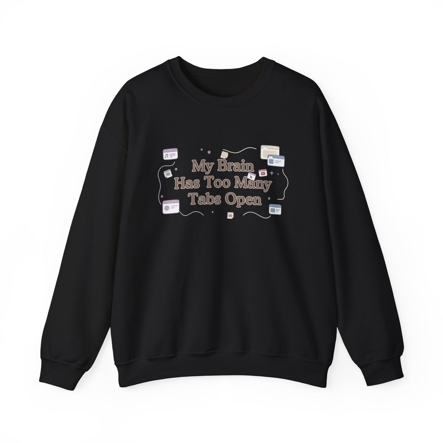 ADHD Minimalist Brain | Oversized Aesthetic Crewneck Sweatshirt