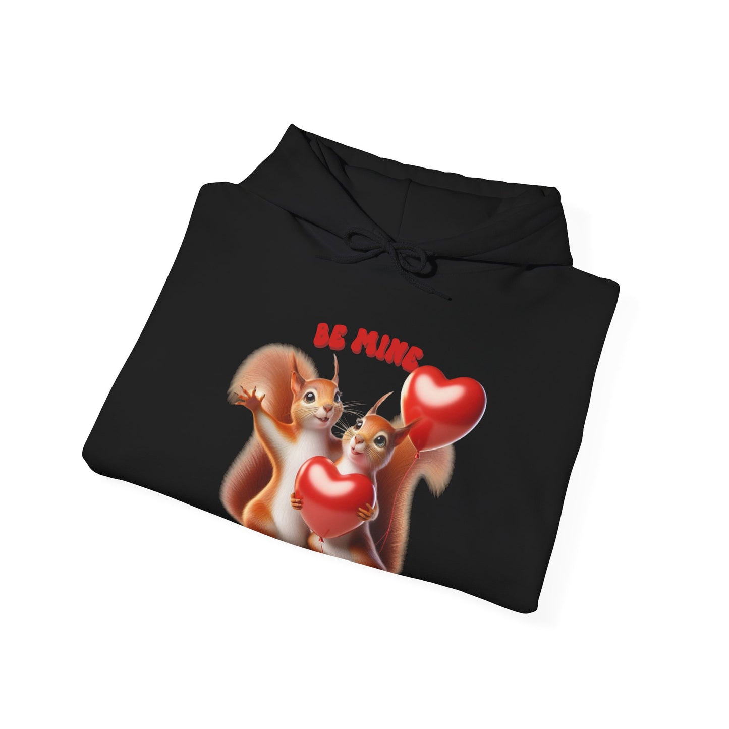 Nutty for You: "Be Mine" Squirrel Couple Love Heart Hoodie