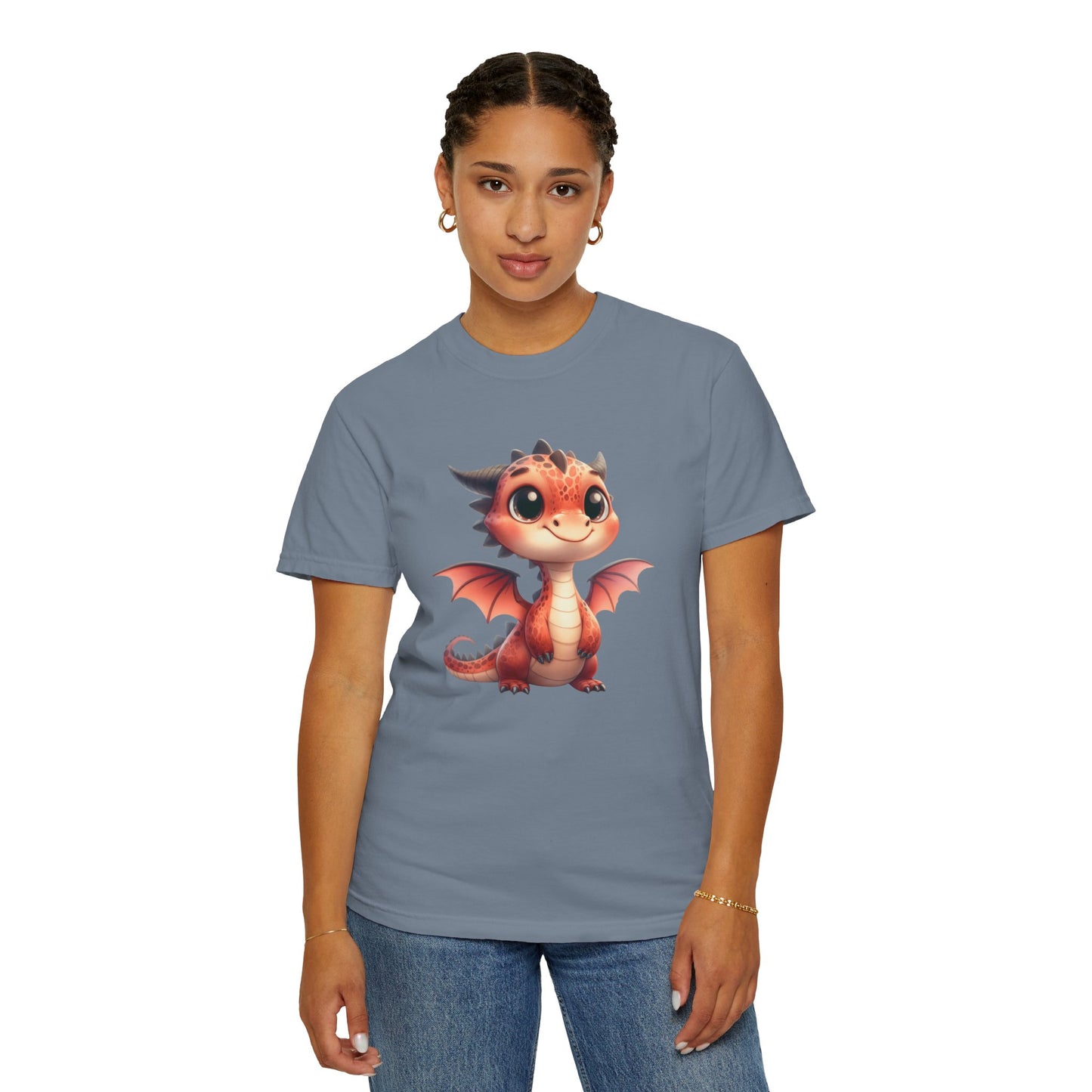 Playful Whimsy Dragon - Unique Cartoon-Style Dragon T-Shirt Design for Fun and Fantasy Lovers