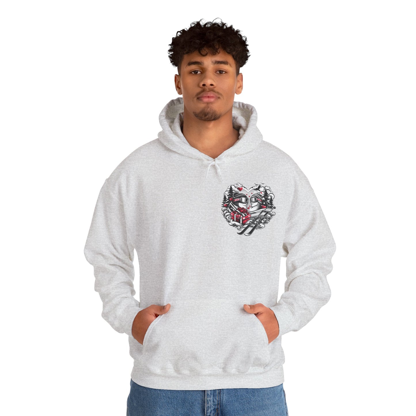 Love on the Slopes" Ski Couple Hoodie | Matching Winter Retreat Sweatshirt | Romantic Après-Ski Gift