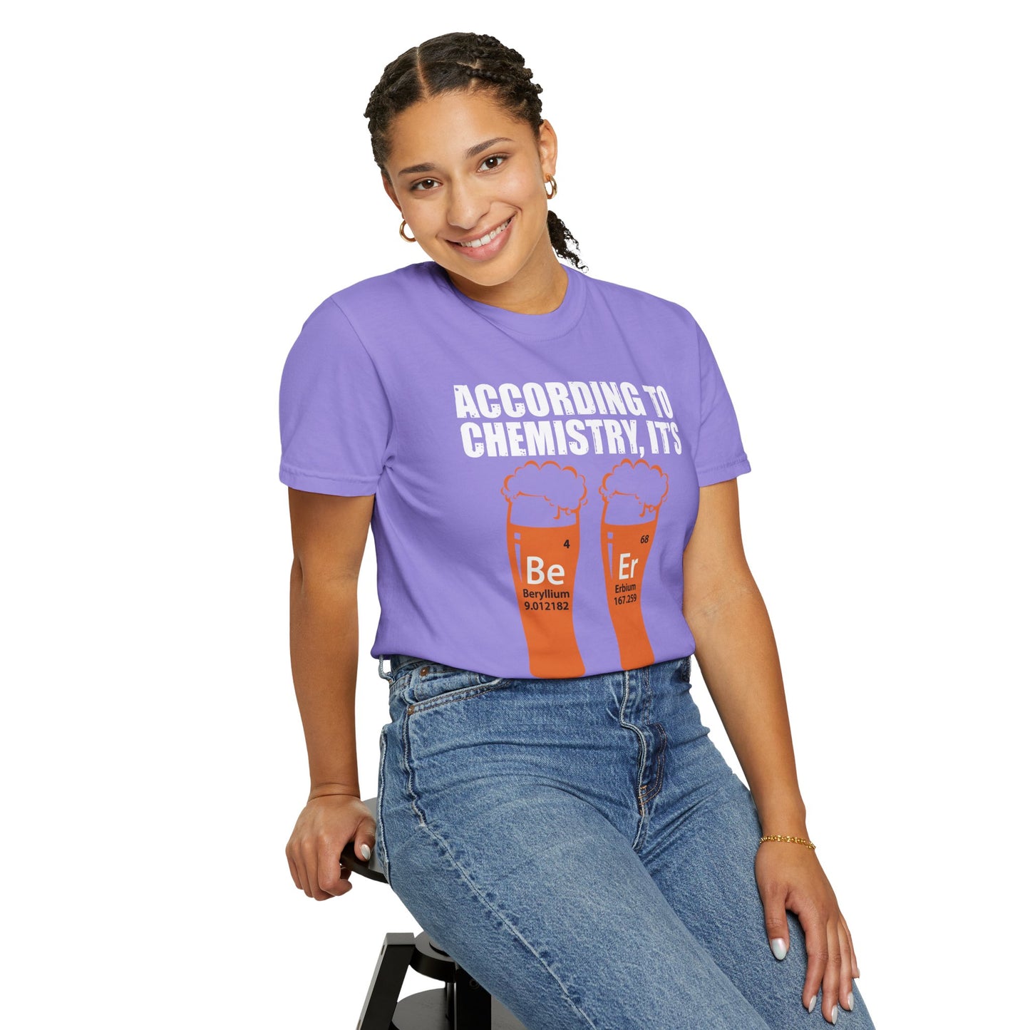 Beer Chemistry T-Shirt BeEr Elements Graphic Comfort Colors Ring Spun Tee - Viral Science Nerd Gift