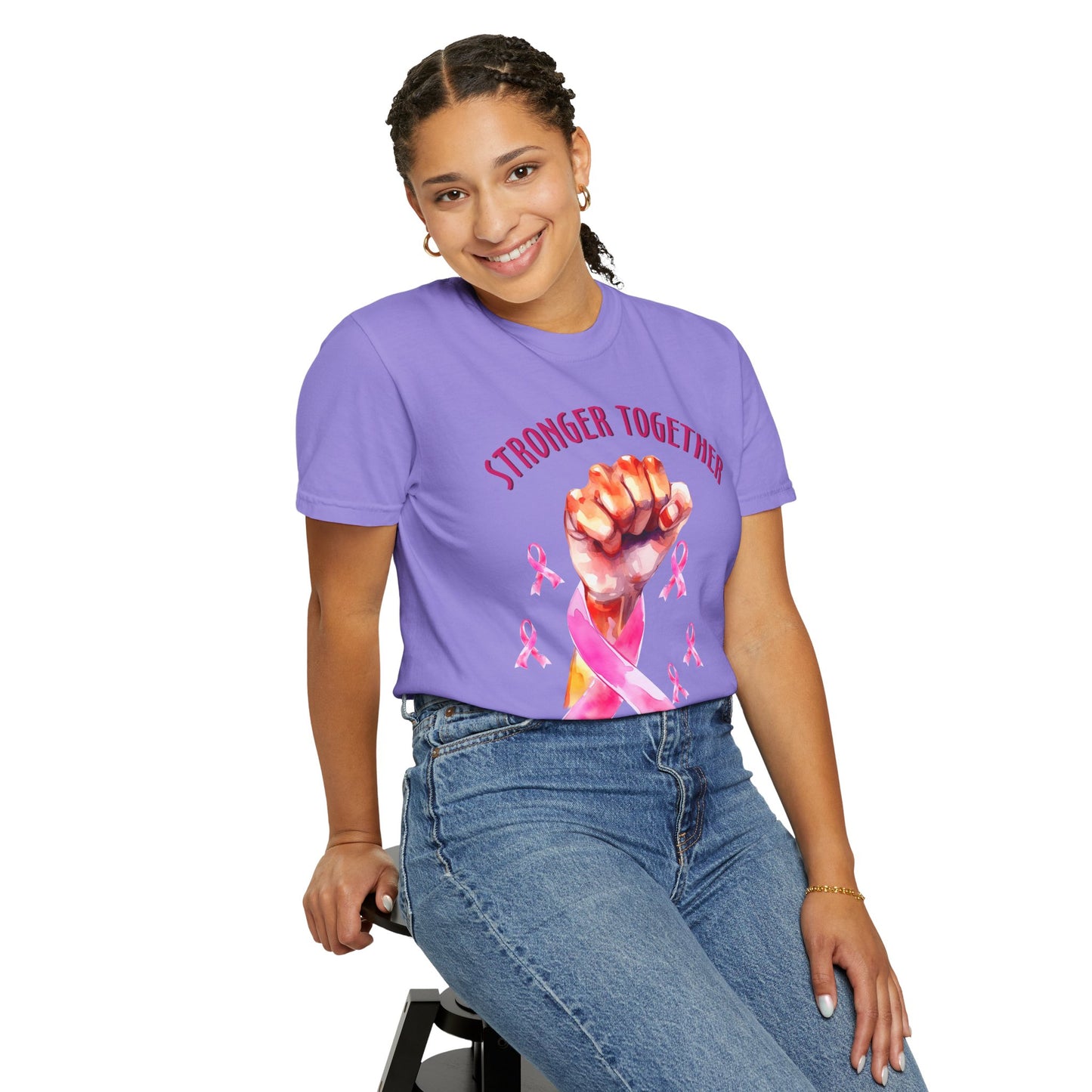 Empower Unity: Breast Cancer "Stronger Together" Comfort Colors Tee
