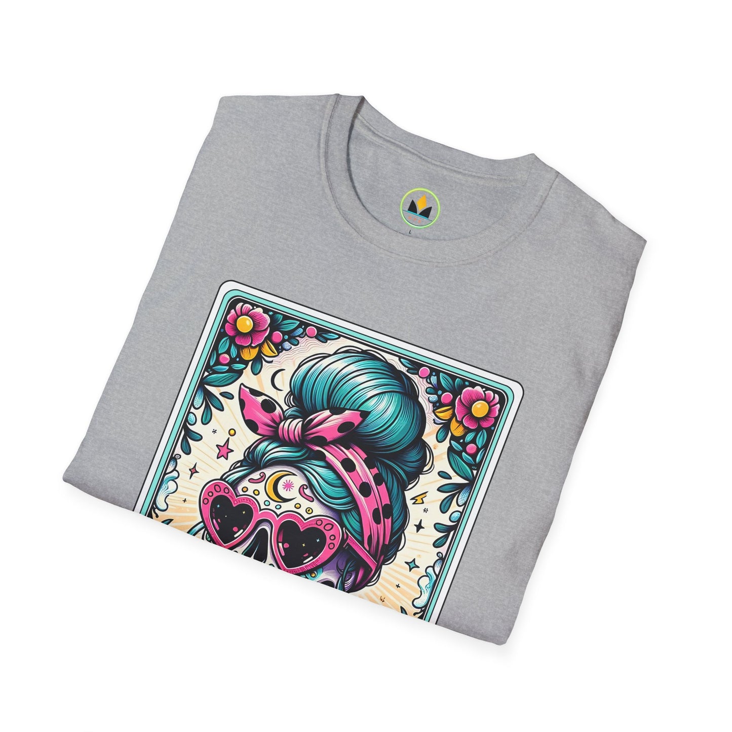 Vibrant Sugar Skull T-Shirt - Unique Spooky Halloween Apparel Inspired by Dia de los Muertos