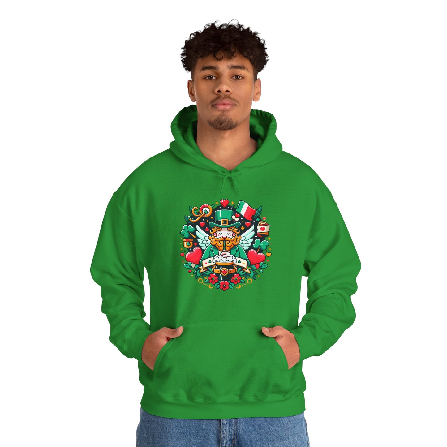 St Patricks Day Hoodie, Leprechaun Graphic Sweatshirt, Irish Celebration Pullover, Lucky Charm Unisex Apparel