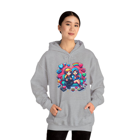 Retro Kawaii Gamer Girl Hoodie | Cute Anime Aesthetic Streetwear