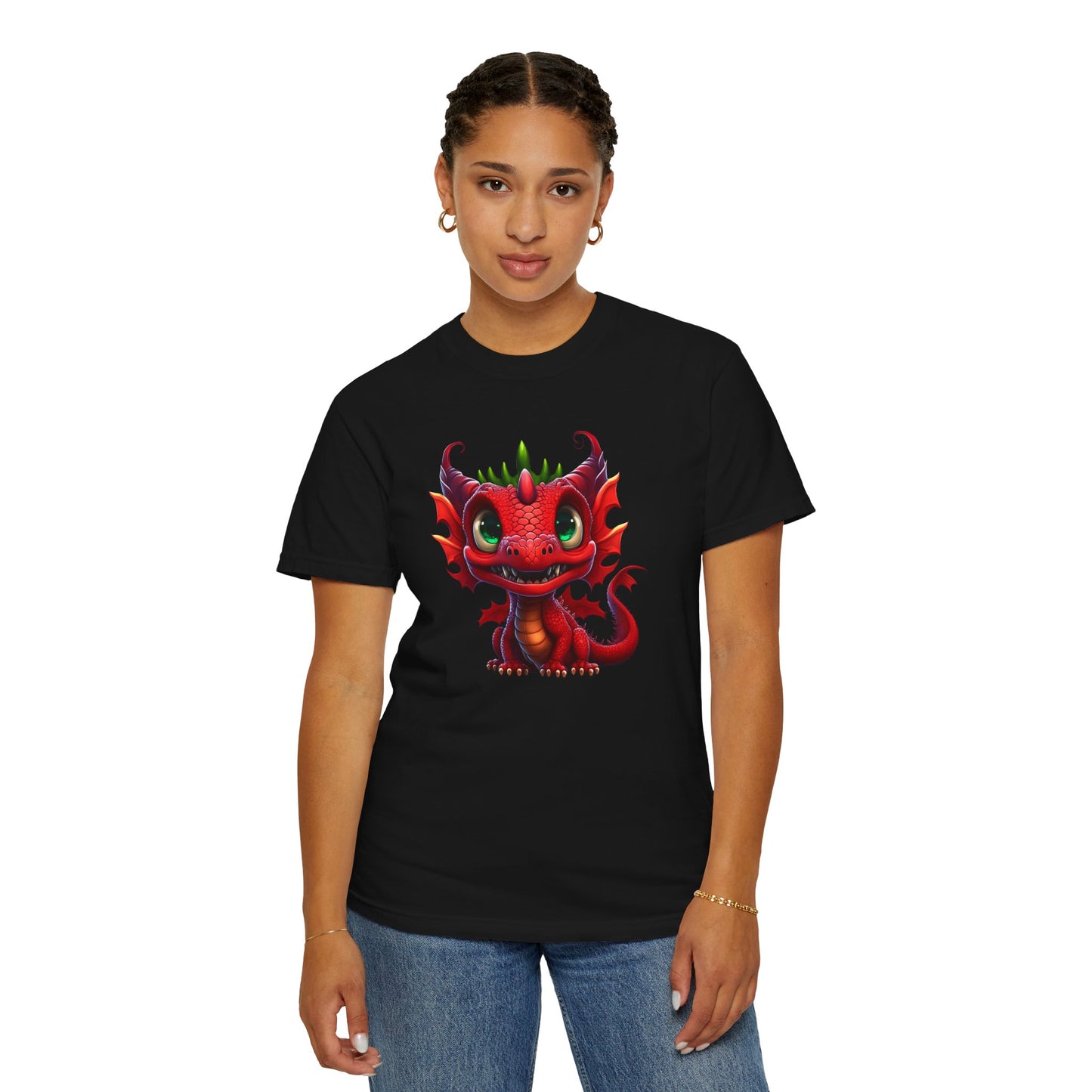 Playful Dragon Delight - Unique Cartoon-Style Dragon T-Shirt Design for Fun and Fantasy Lovers
