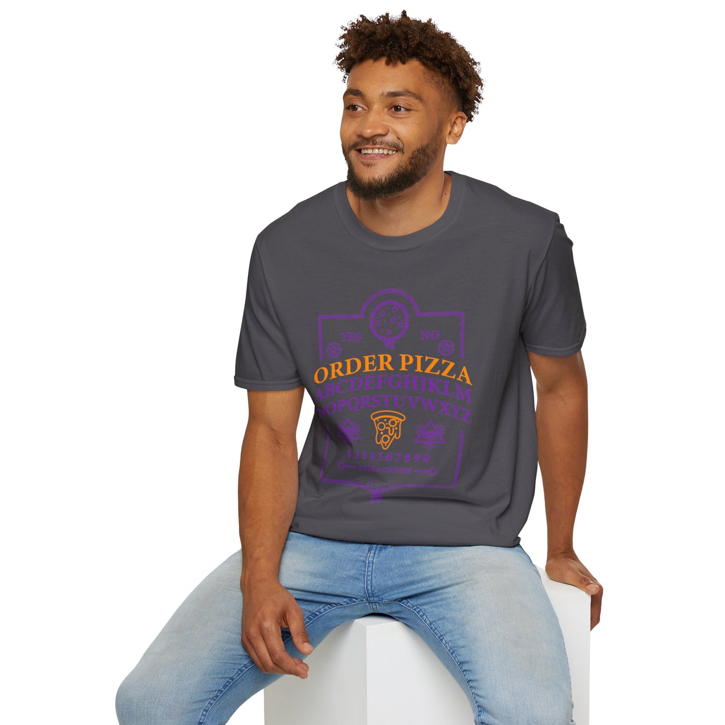 Mystic Pizza Ouija - Unique Spooky Halloween T-Shirt |