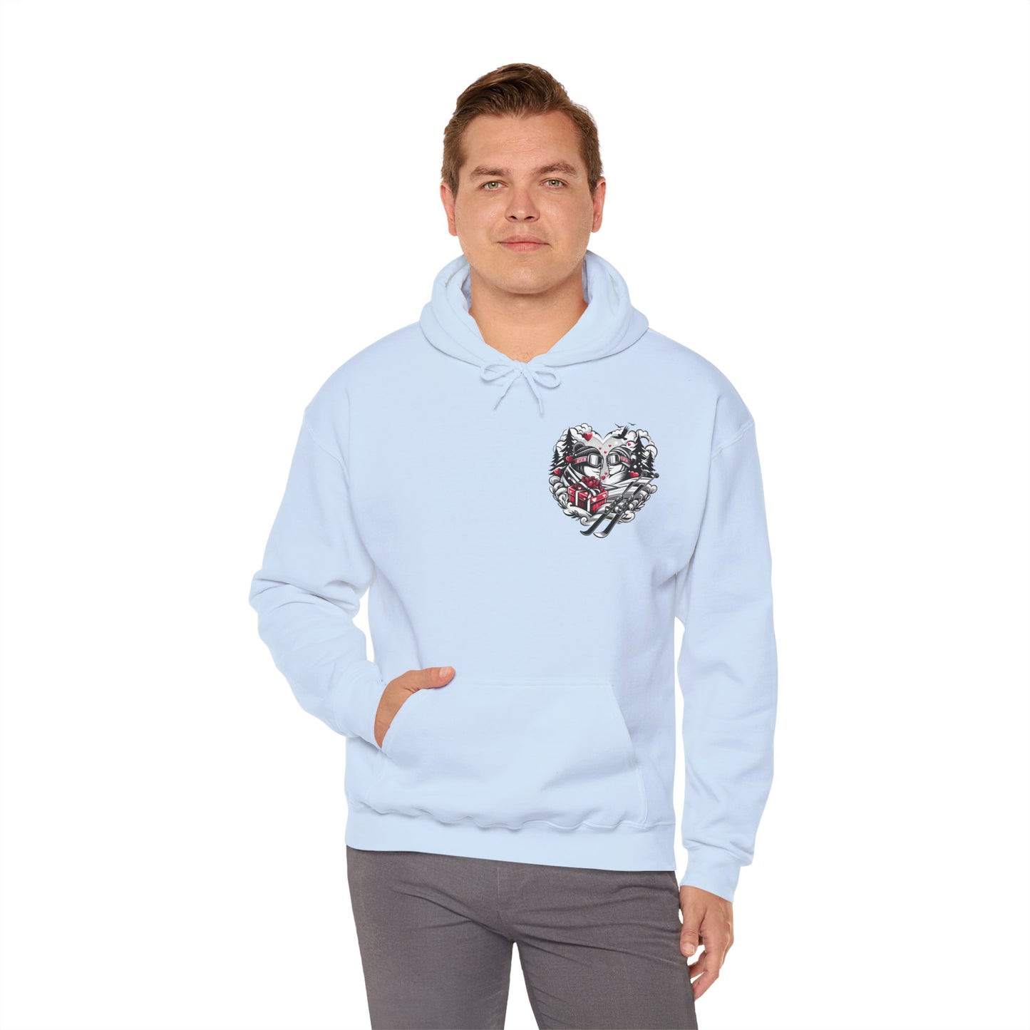 Love on the Slopes" Ski Couple Hoodie | Matching Winter Retreat Sweatshirt | Romantic Après-Ski Gift