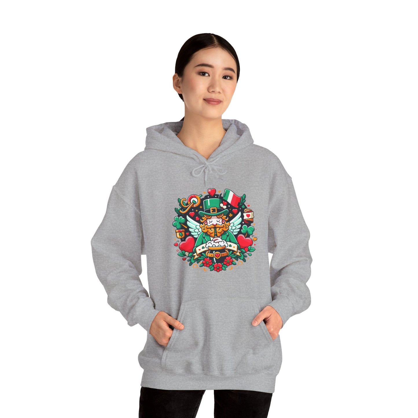 St Patricks Day Hoodie, Leprechaun Graphic Sweatshirt, Irish Celebration Pullover, Lucky Charm Unisex Apparel