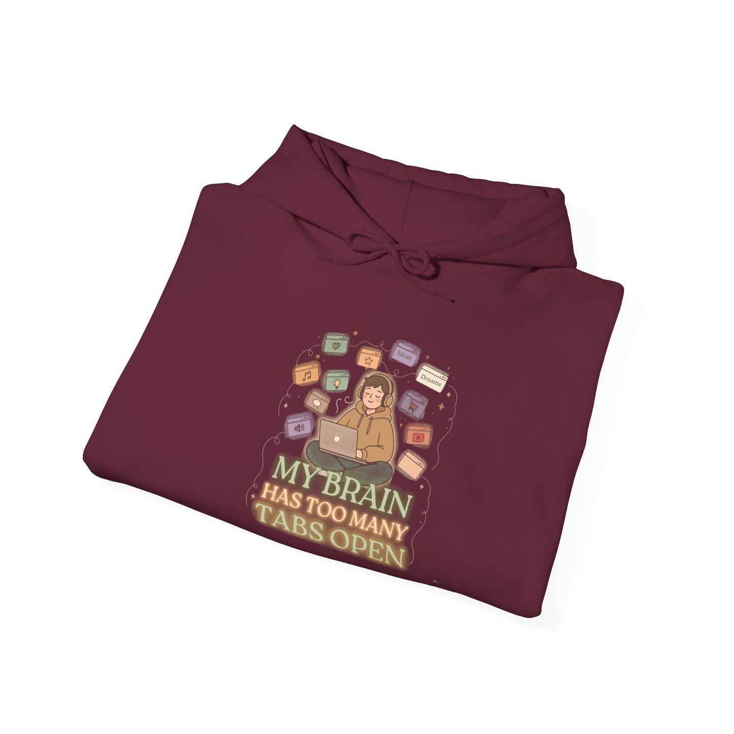 Dopamine at Midnight | ADHD Lofi Glow Aesthetic Hoodie