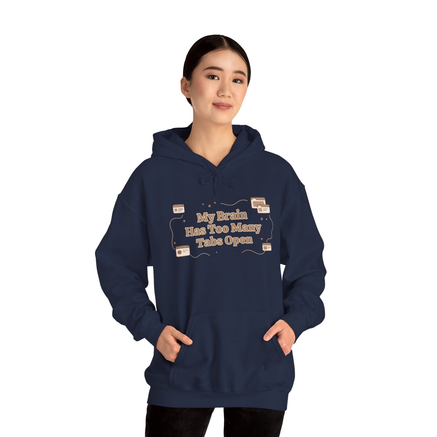 My Brain Has Too Many Tabs Open | Cozy Lofi Oversized Hoodie