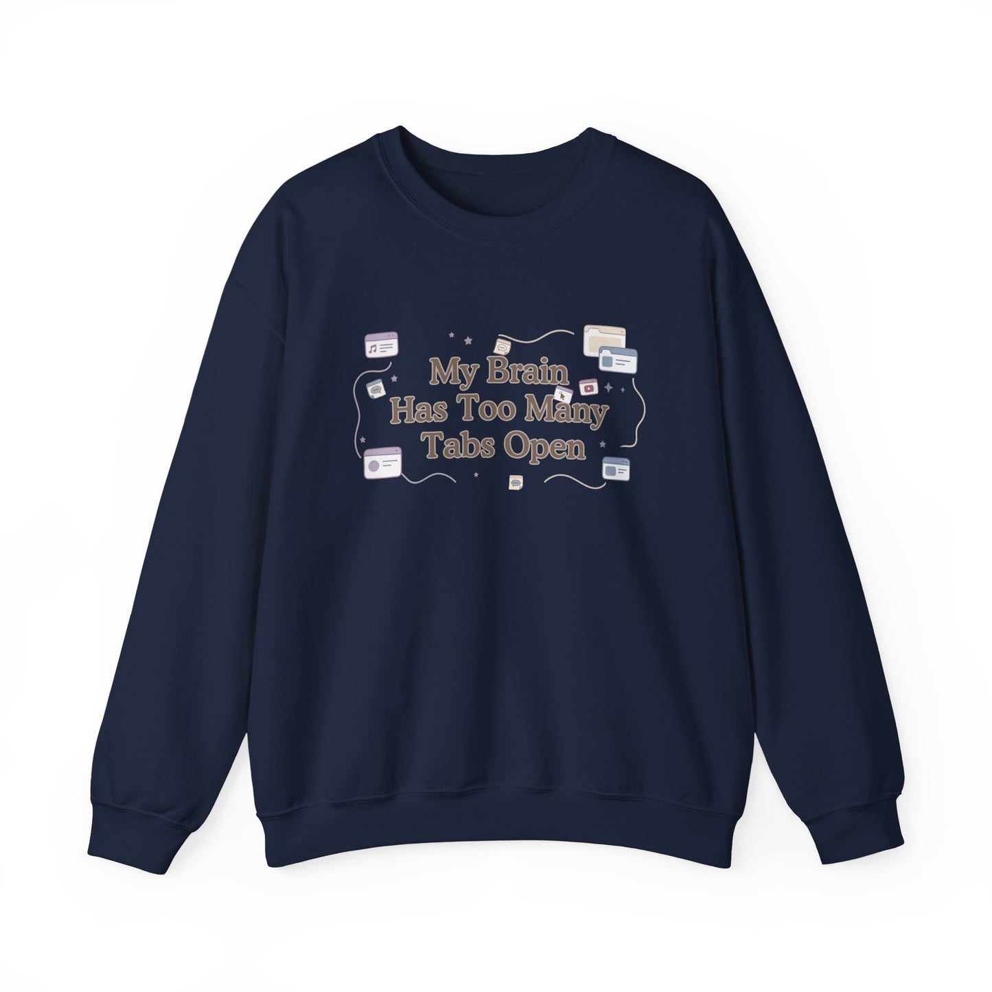 ADHD Minimalist Brain | Oversized Aesthetic Crewneck Sweatshirt