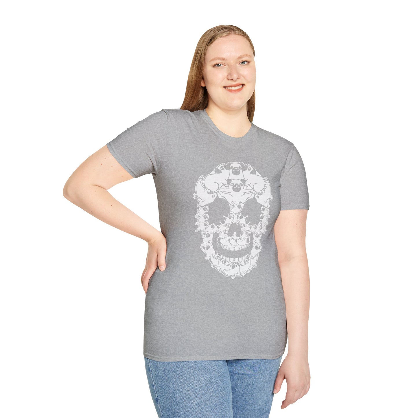 Pug Skull Shirt | Funny Gothic Dog Lover Tee | Optical Illusion Skeleton Pug Gift | Edgy Pet Owner Top | Halloween & Everyday Wear