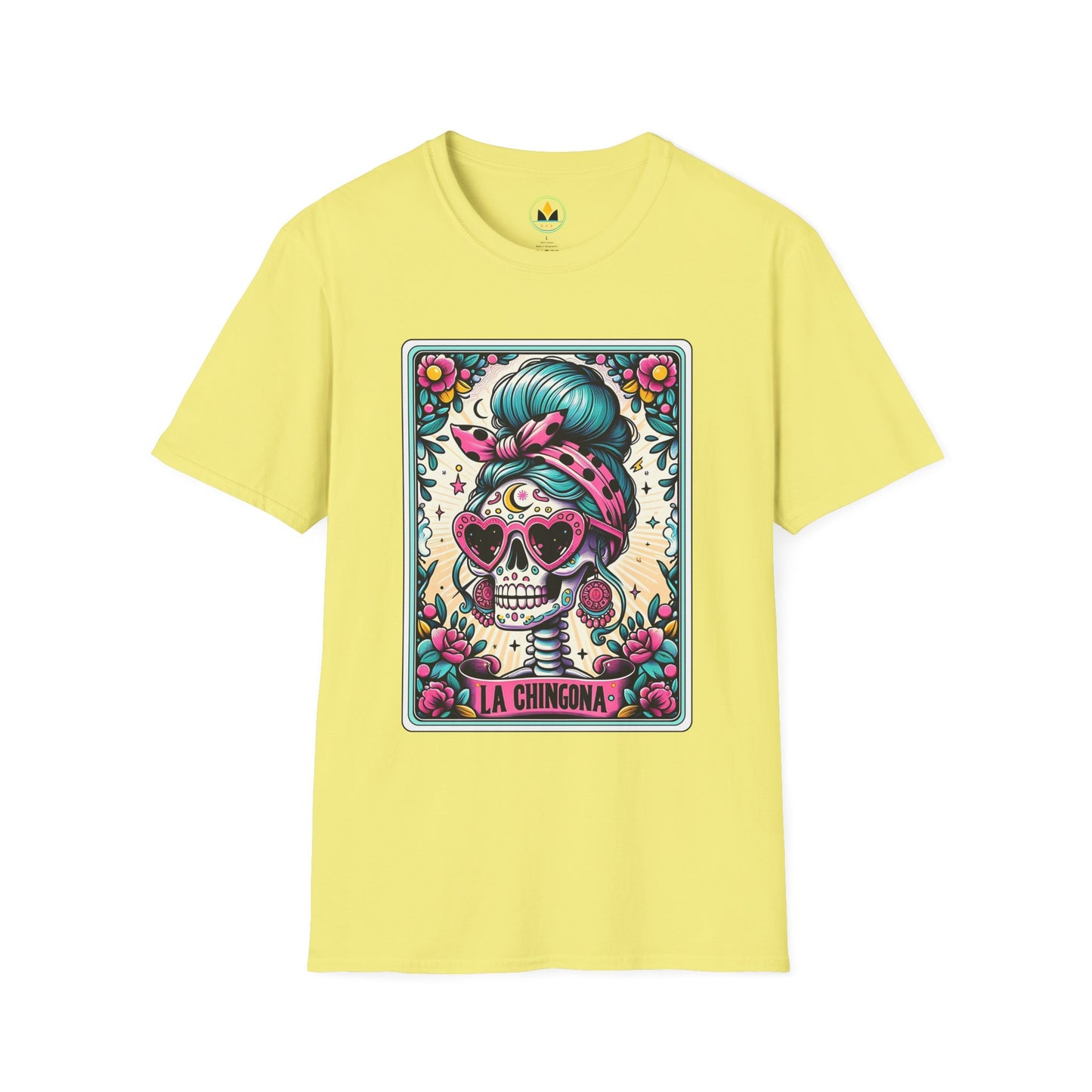 Vibrant Sugar Skull T-Shirt - Unique Spooky Halloween Apparel Inspired by Dia de los Muertos