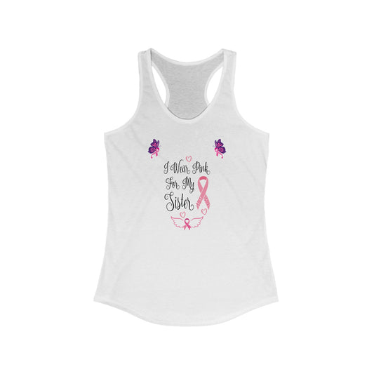 Women’s Cancer Awareness Pink Ribbon Supportive Sister Tank Top
