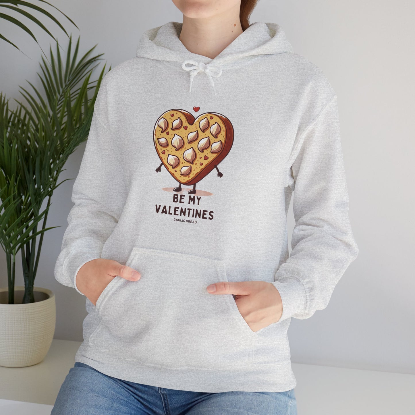 Love at First Bite: Funny Garlic Bread Heart Valentine's Hoodie