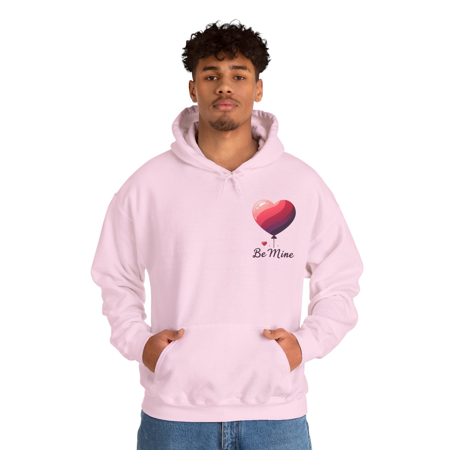 Minimalist Be Mine Valentine Heart Balloon Hoodie | Aesthetic Romantic Couple Sweatshirt
