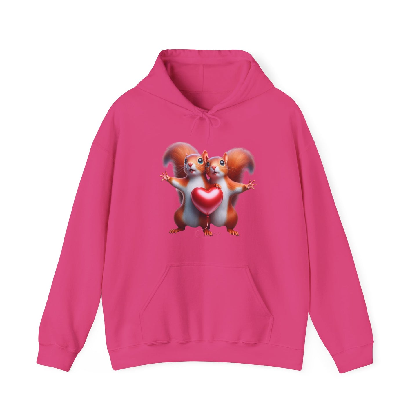 Squirrel Couple Heart Hoodie," "Cute Animal Hoodie