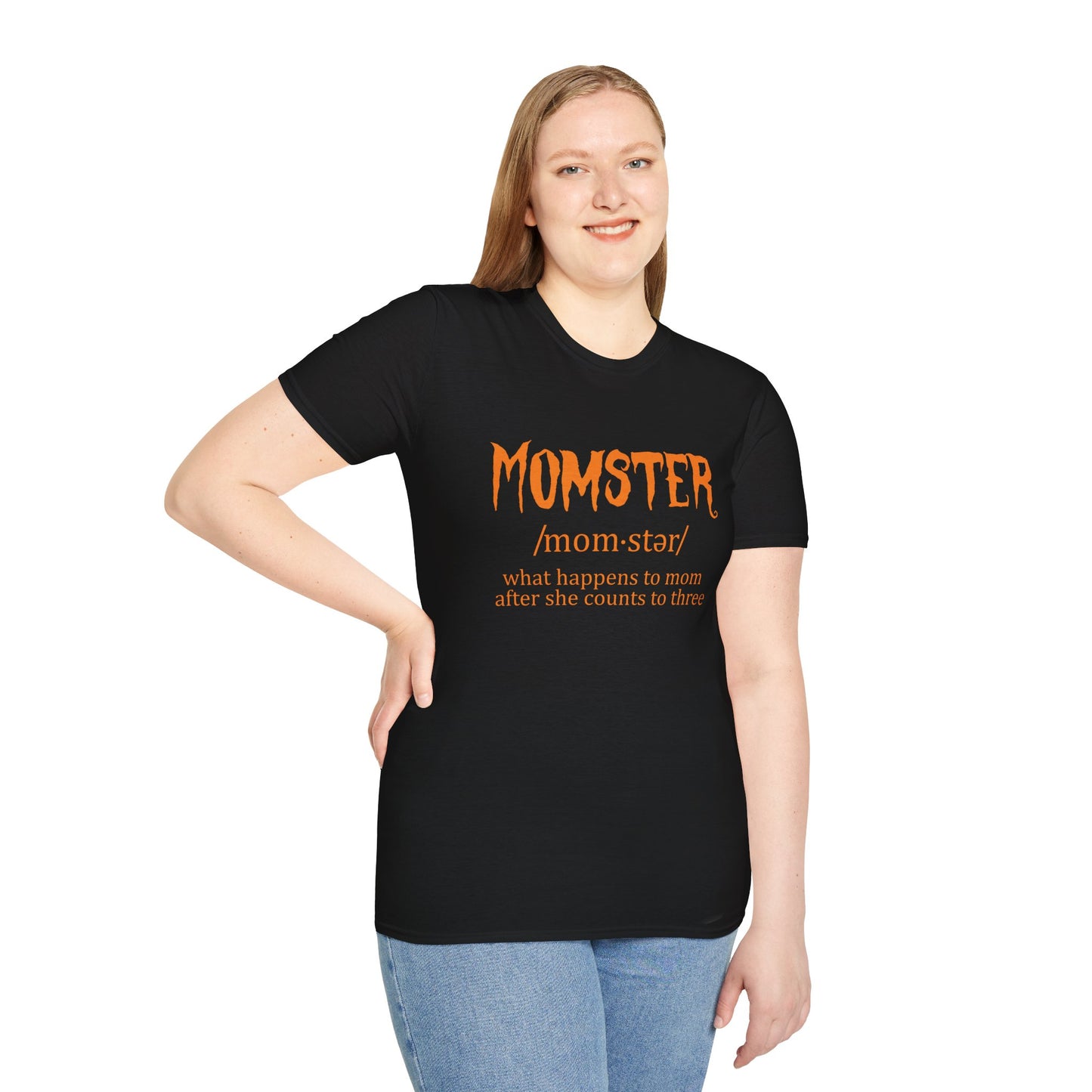Halloween ‘Momster’ Tee - Fun Parenting Humor Softstyle T-Shirt