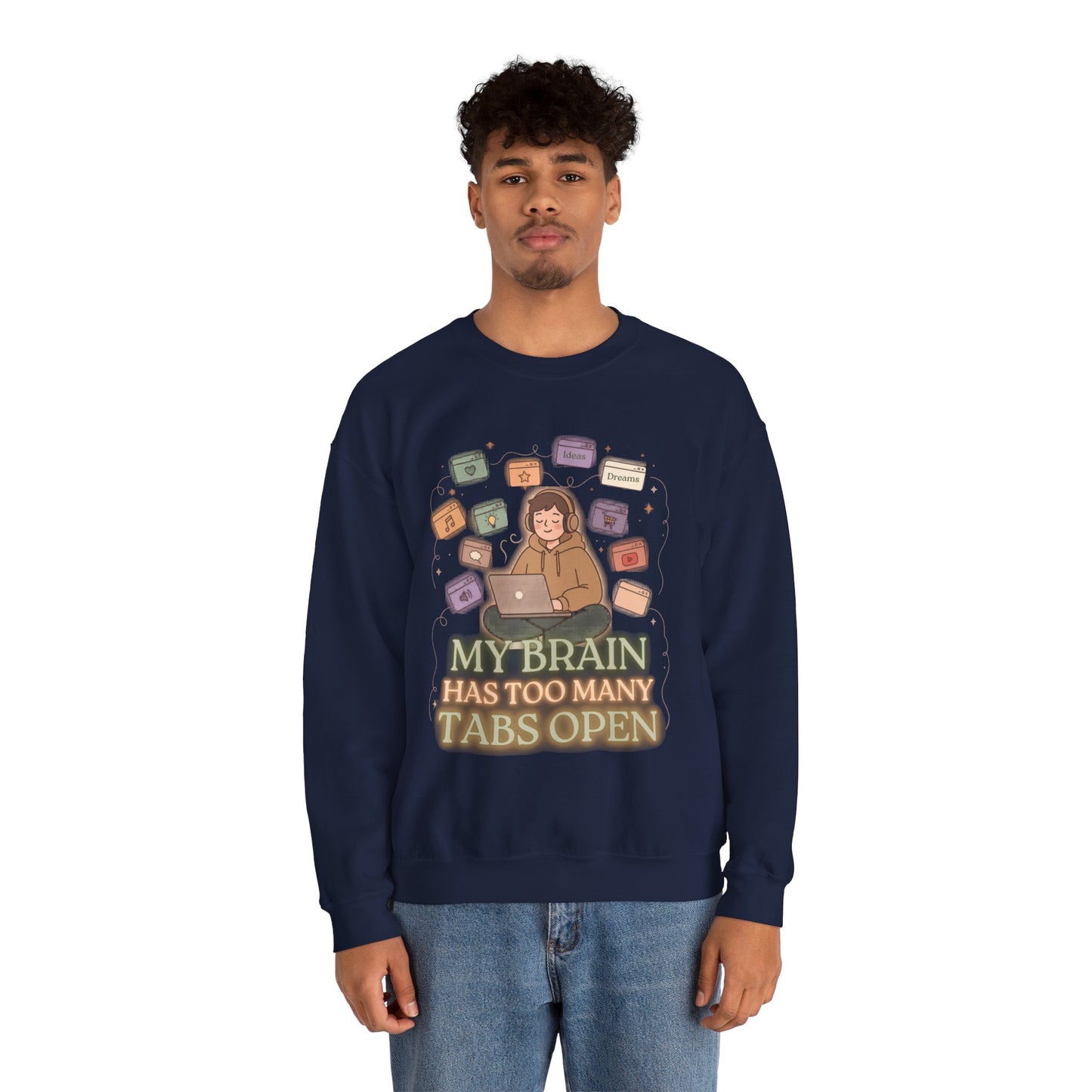 Dopamine at Midnight" | ADHD Lofi Glow Aesthetic Crewneck