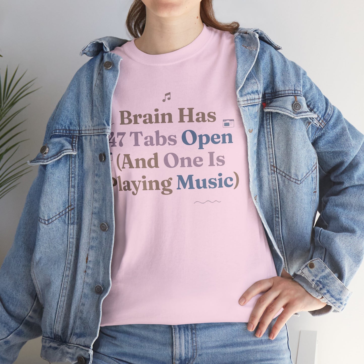 ADHD Lofi Aesthetic: 'Brain Has 47 Tabs Open (And One Is Playing Music)' Graphic Tee