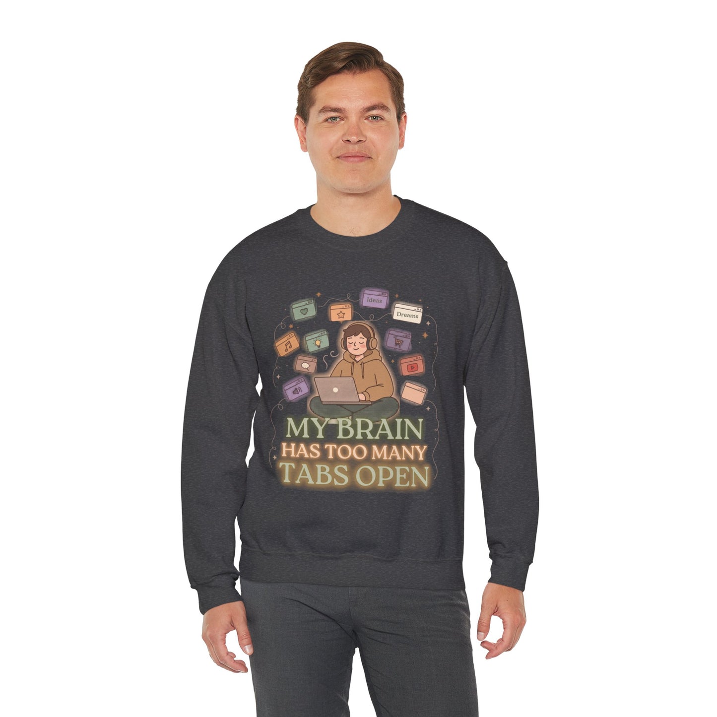 Dopamine at Midnight" | ADHD Lofi Glow Aesthetic Crewneck