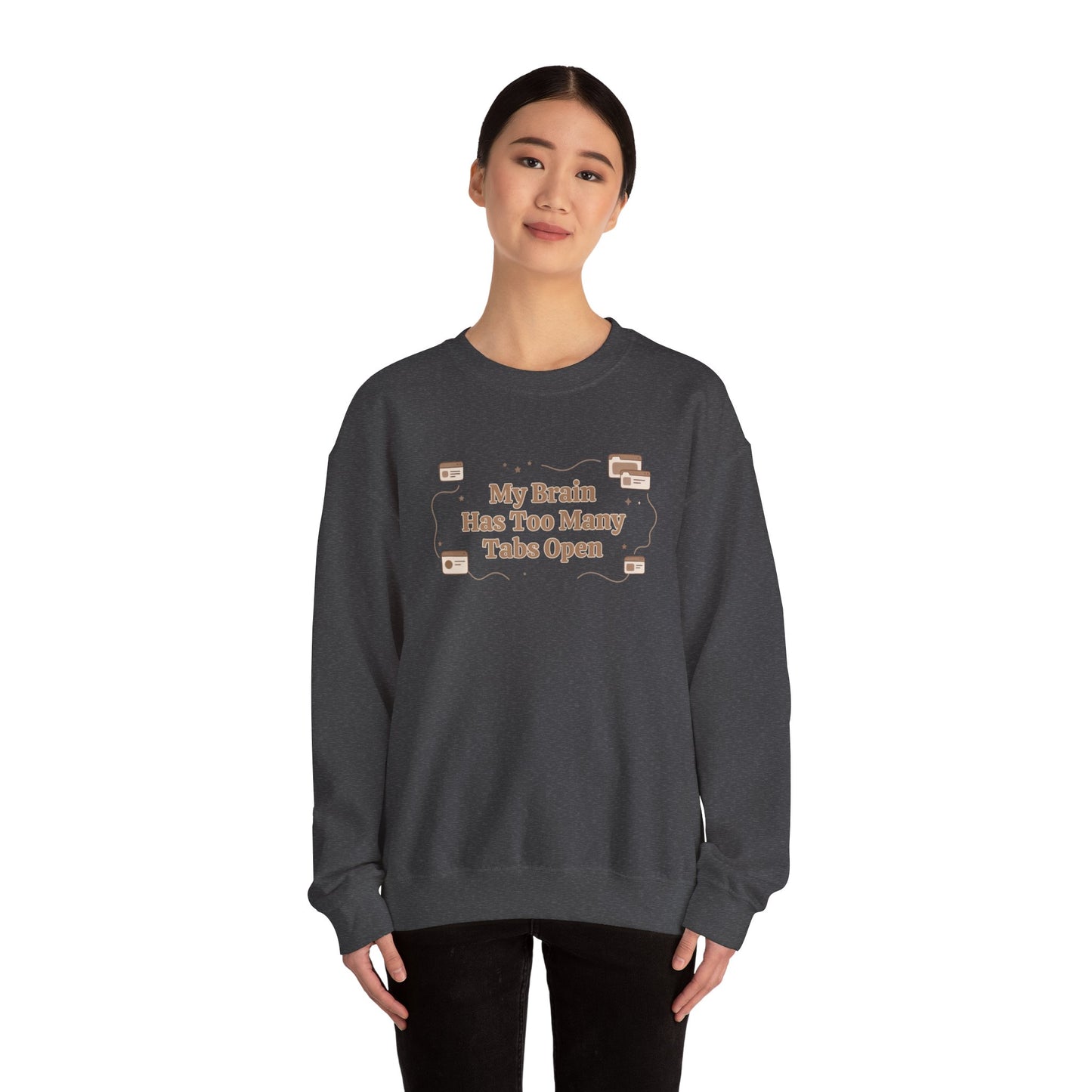 The "Mental Tabs" Aesthetic Crewneck | Oversized Lofi Sweatshirt