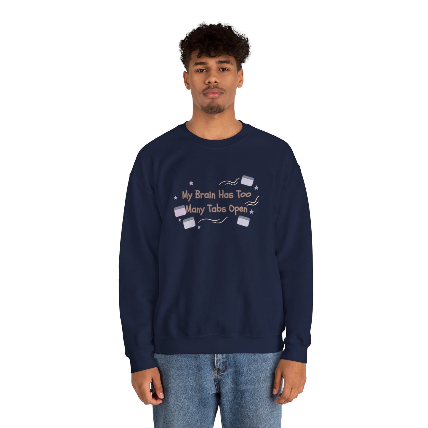 ADHD Brain Under Construction | Cozy Retro Aesthetic Sweatshirt