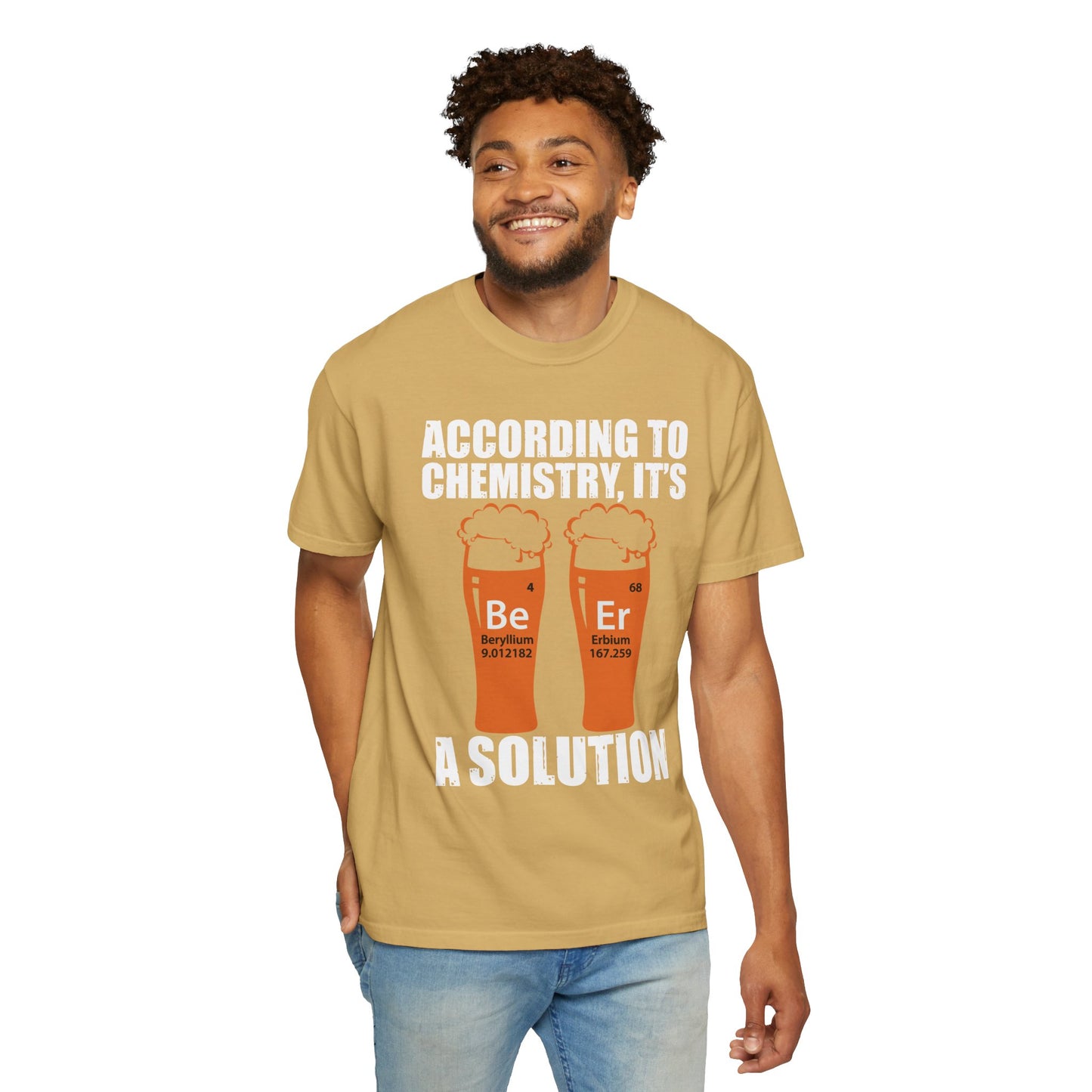 Viral Science BeEr Chemistry T-Shirt - Periodic Table Elements Graphic Comfort Colors Ring Spun Cotton Tee - Gift for Science Nerds