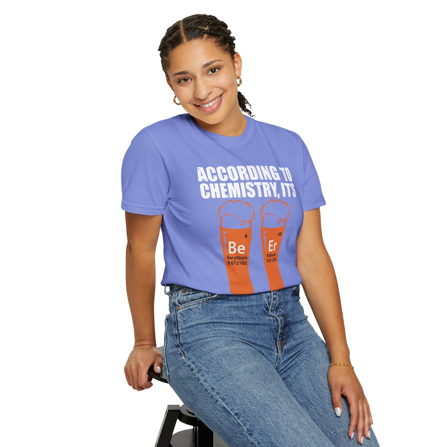 Beer Chemistry T-Shirt BeEr Elements Graphic Comfort Colors Ring Spun Tee - Viral Science Nerd Gift