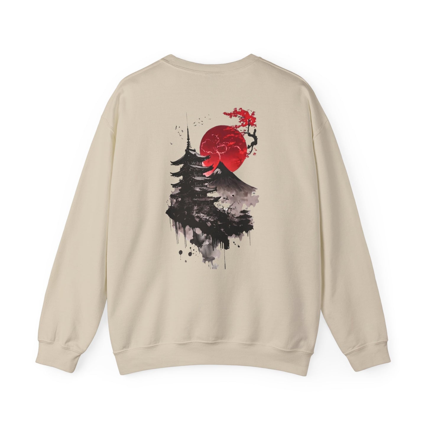 Minimalist Sakura Sweatshirt – Japanese Cherry Blossom Crewneck, Aesthetic Floral Pullover, Unisex Streetwear Gift