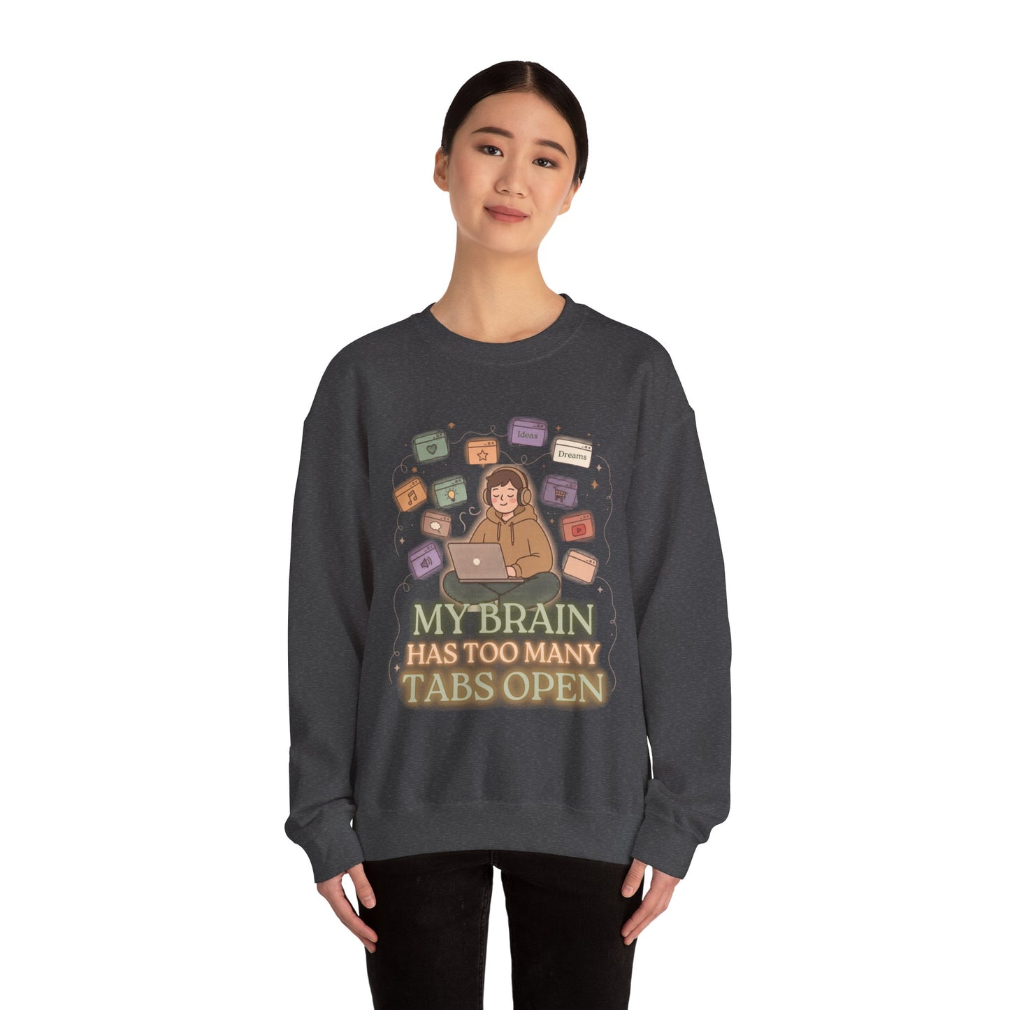 Dopamine at Midnight" | ADHD Lofi Glow Aesthetic Crewneck