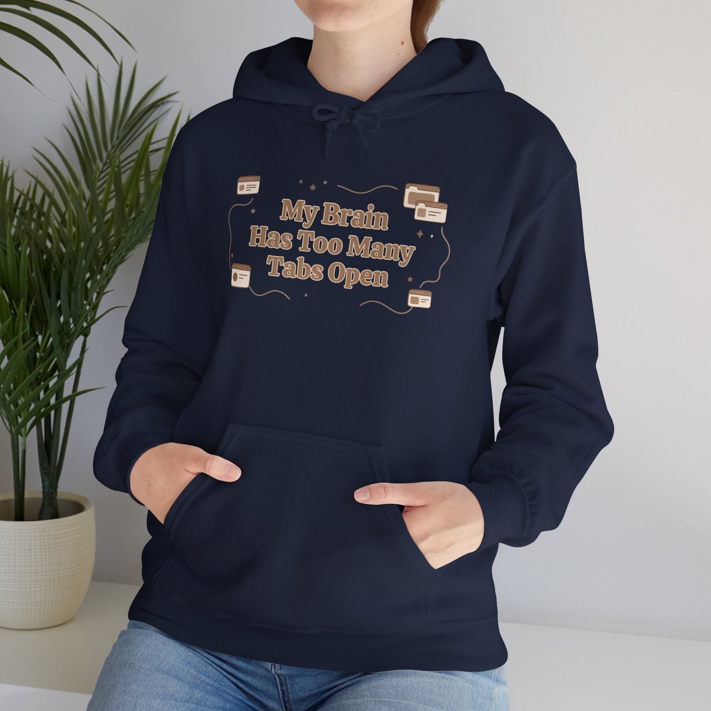 My Brain Has Too Many Tabs Open | Cozy Lofi Oversized Hoodie