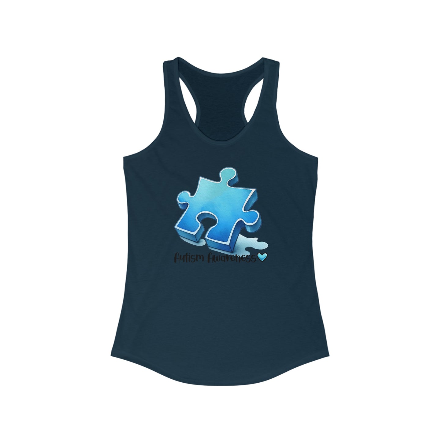 Empower with Love - Women’s Autism Awareness Tank Top with Heartfelt Puzzle Design