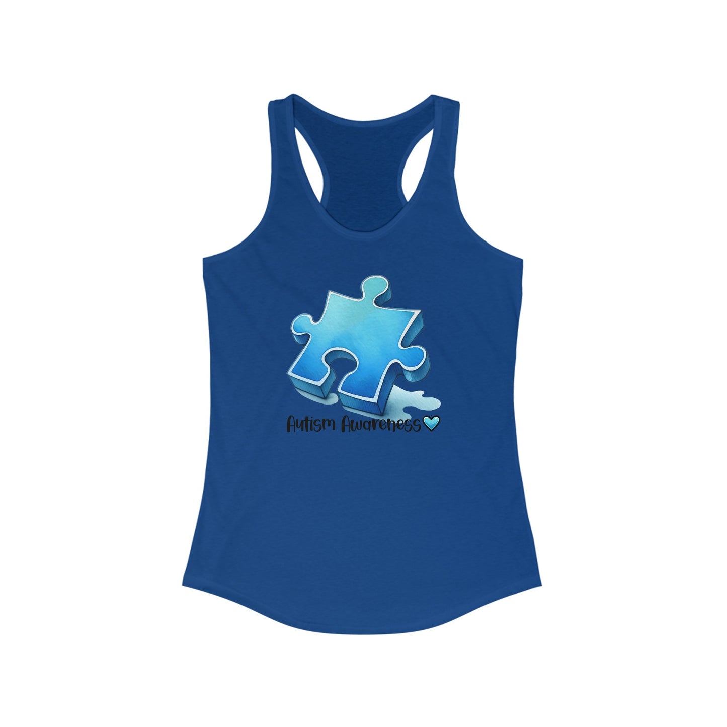 Empower with Love - Women’s Autism Awareness Tank Top with Heartfelt Puzzle Design