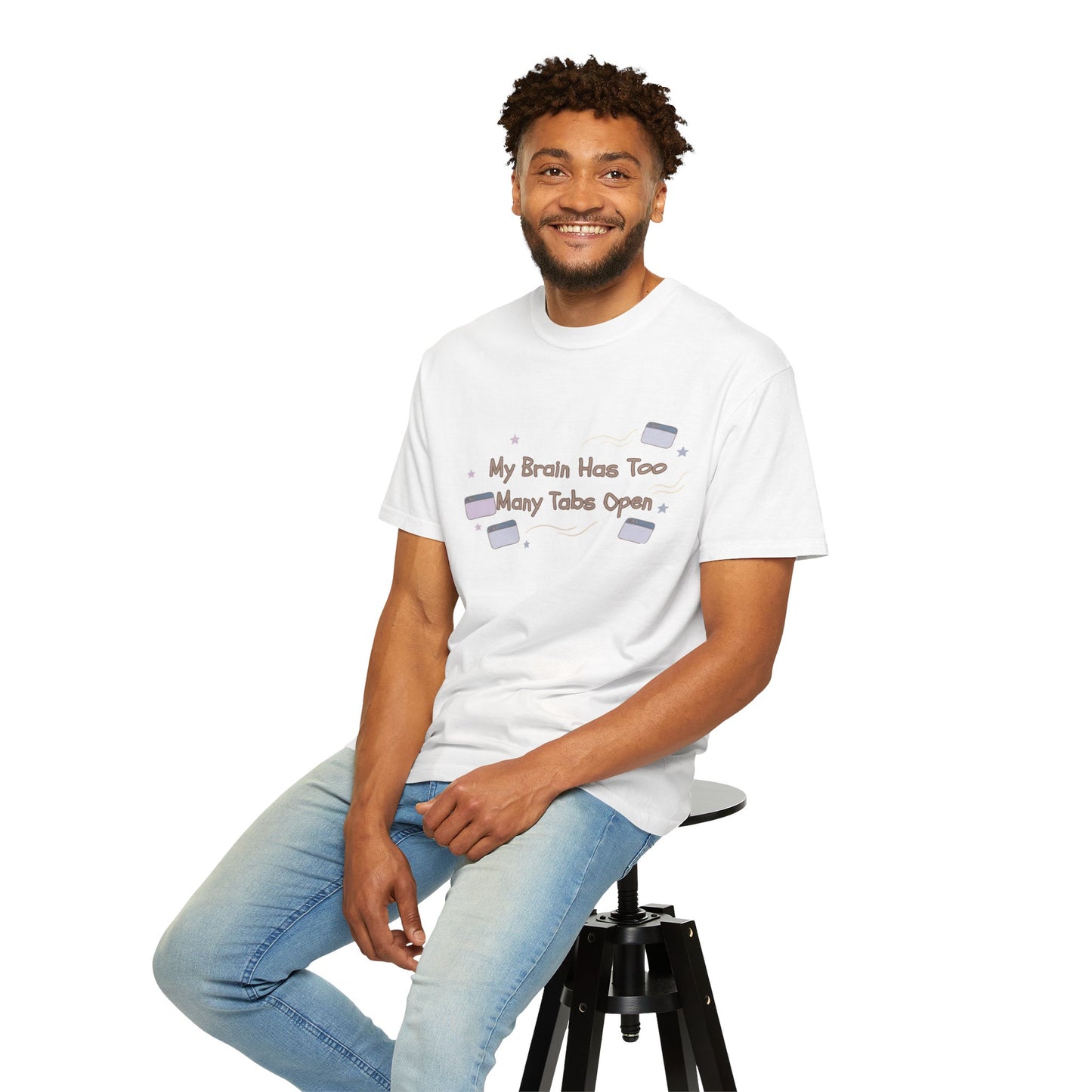 The "ADHD Brain Under Construction" Retro Warning Tee