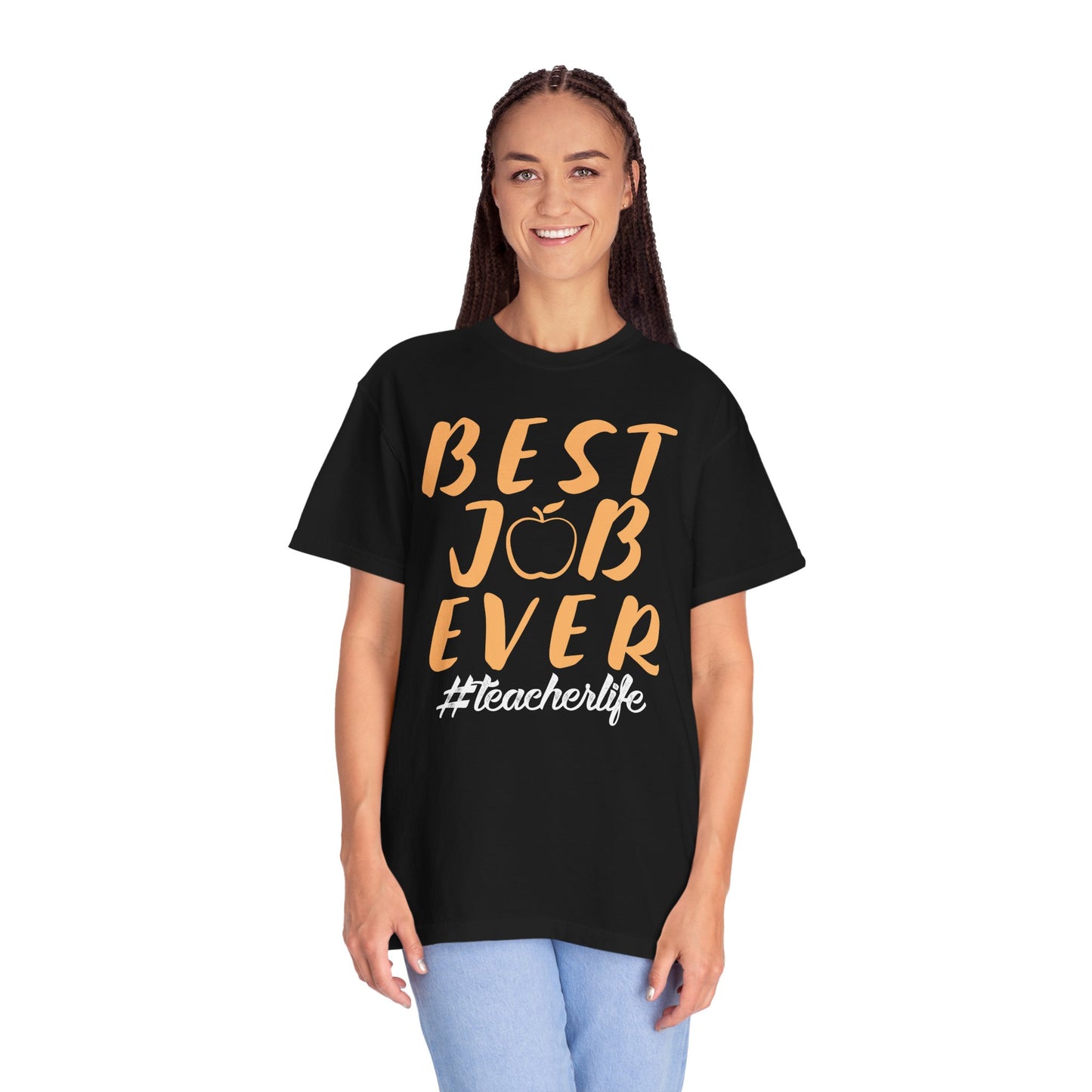 Best Job Ever - Inspirational T-Shirt with Apple Design teachers life