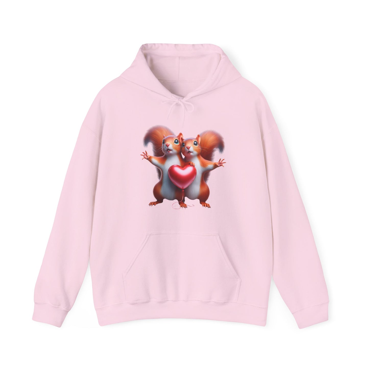 Squirrel Couple Heart Hoodie," "Cute Animal Hoodie