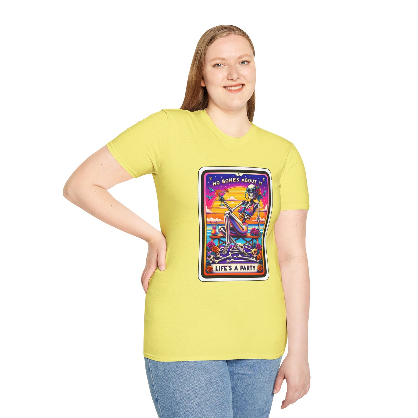 No Bones About It - Life’s A Party: Skeleton Beach Party Halloween T-Shirt