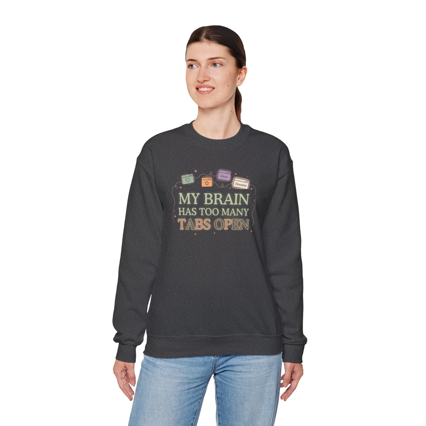ADHD Hyper-fixation Mode | Retro Aesthetic Crewneck Sweatshirt