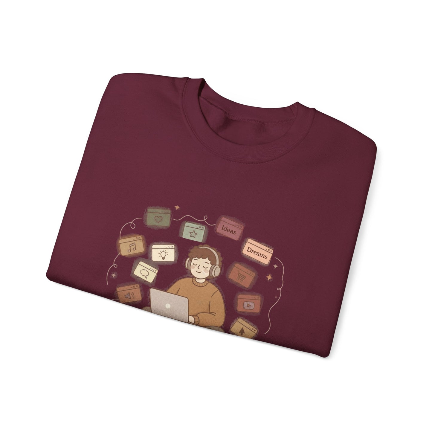 The "Balanced Chaos" Earth Tone ADHD Crewneck