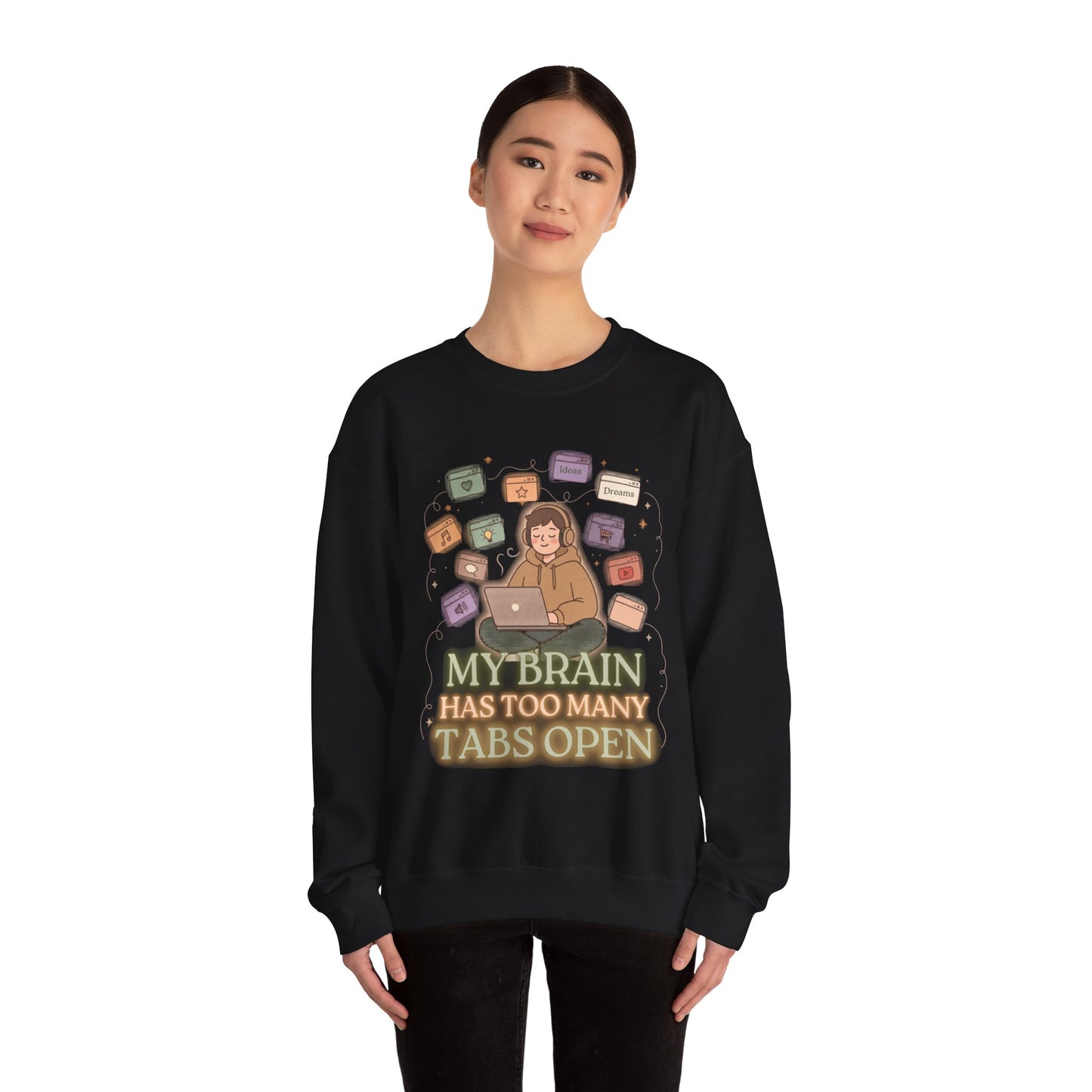 Dopamine at Midnight" | ADHD Lofi Glow Aesthetic Crewneck