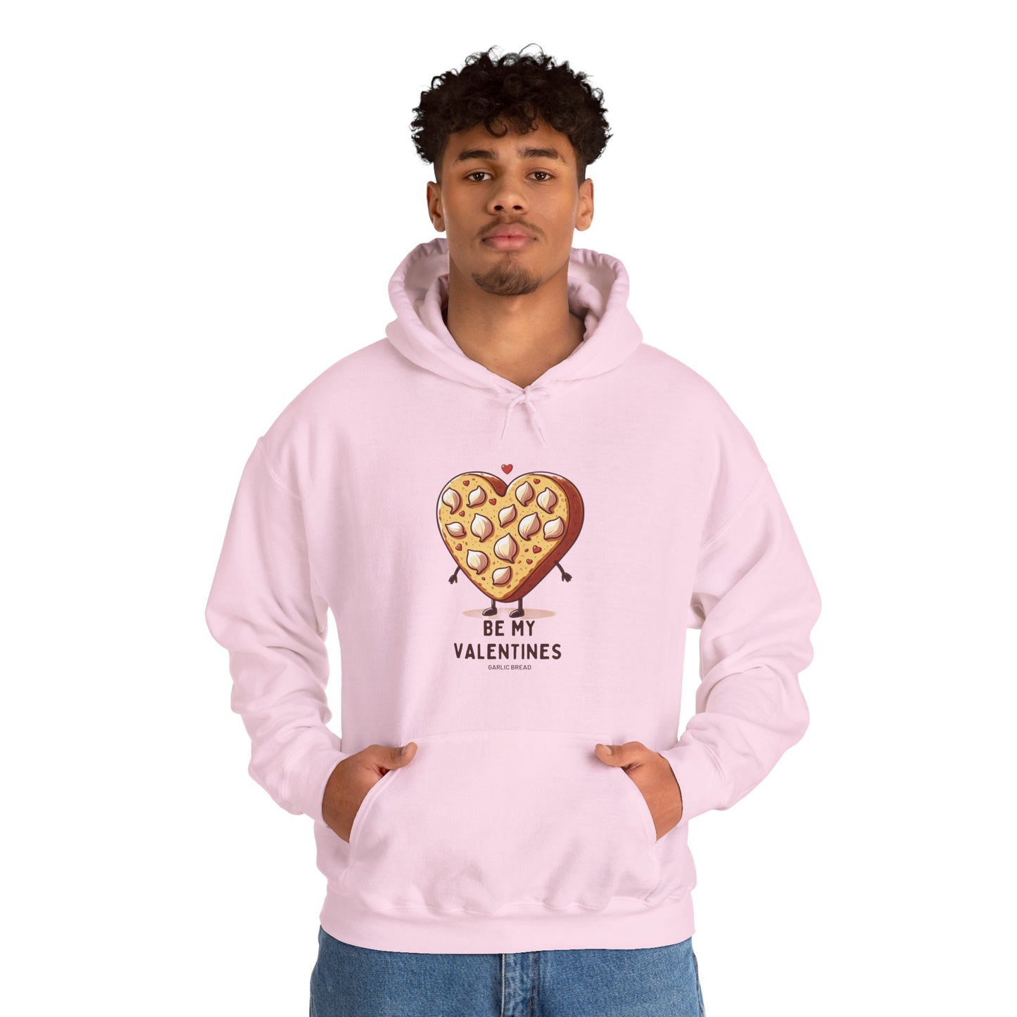 Love at First Bite: Funny Garlic Bread Heart Valentine's Hoodie