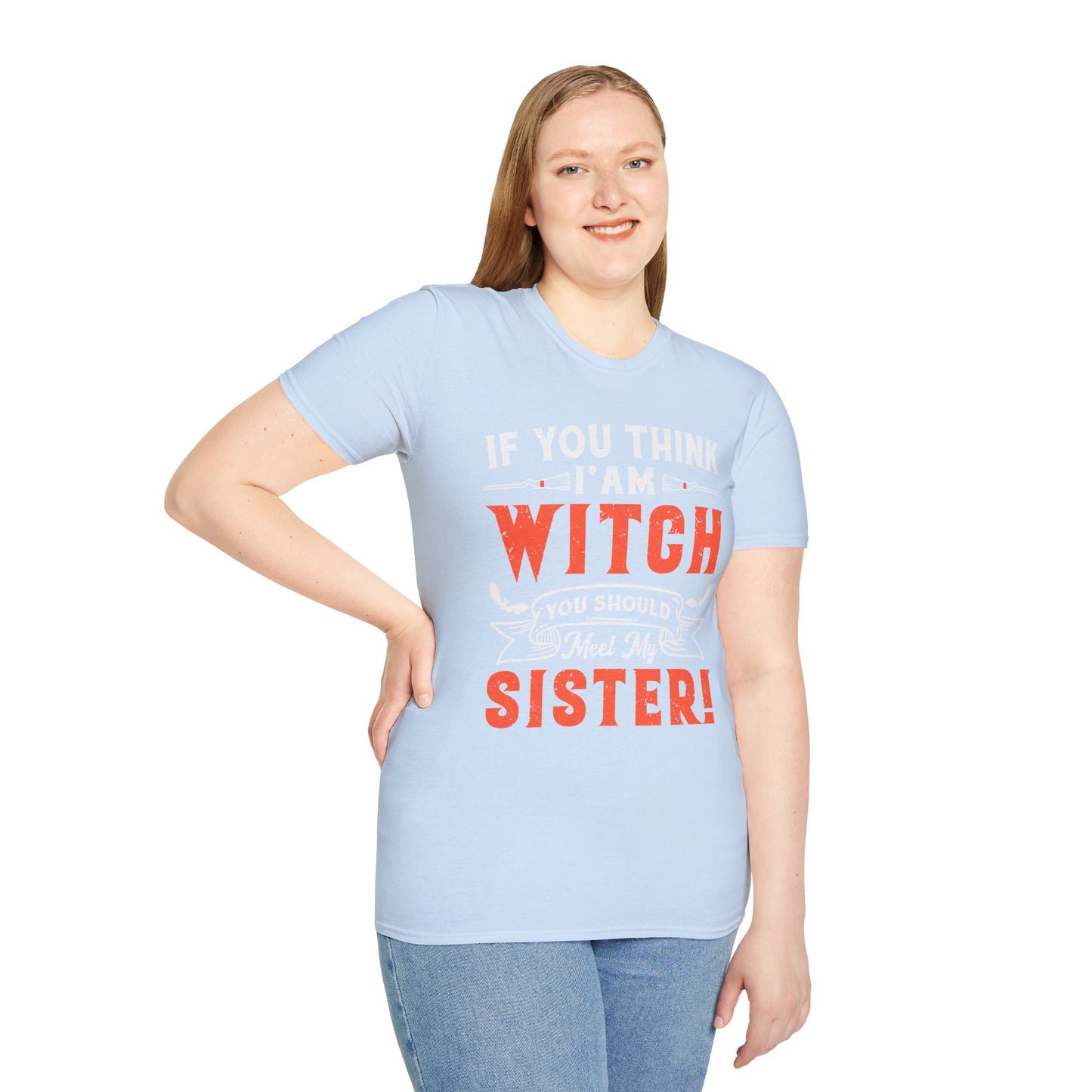 Humorous Witch Sister Halloween Unique Spooky Season Softstyle T-Shirt