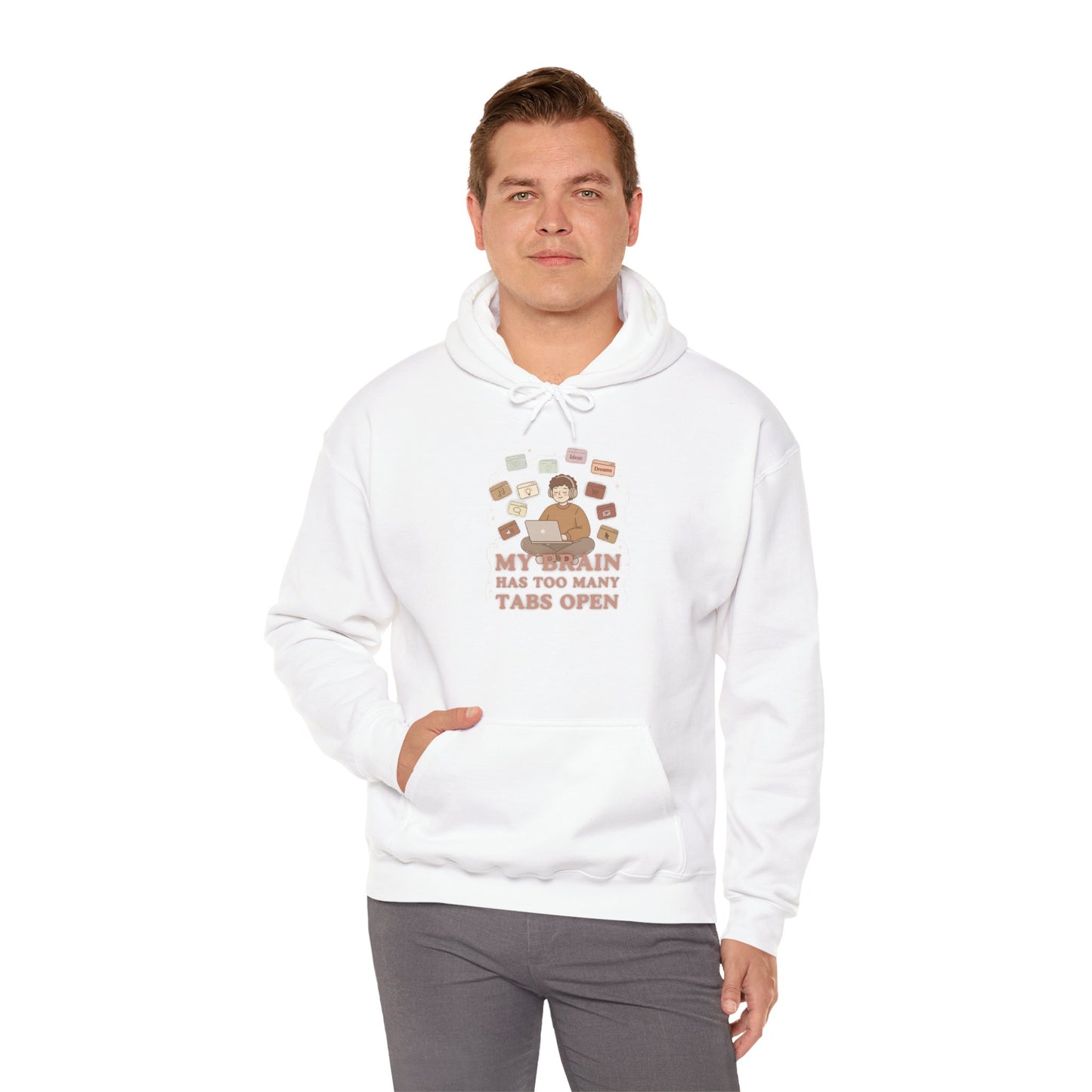 The "Cozy Chaos" Earth Tone ADHD Brain Hoodie