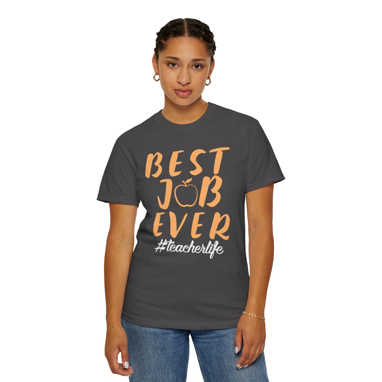 Best Job Ever - Inspirational T-Shirt with Apple Design teachers life