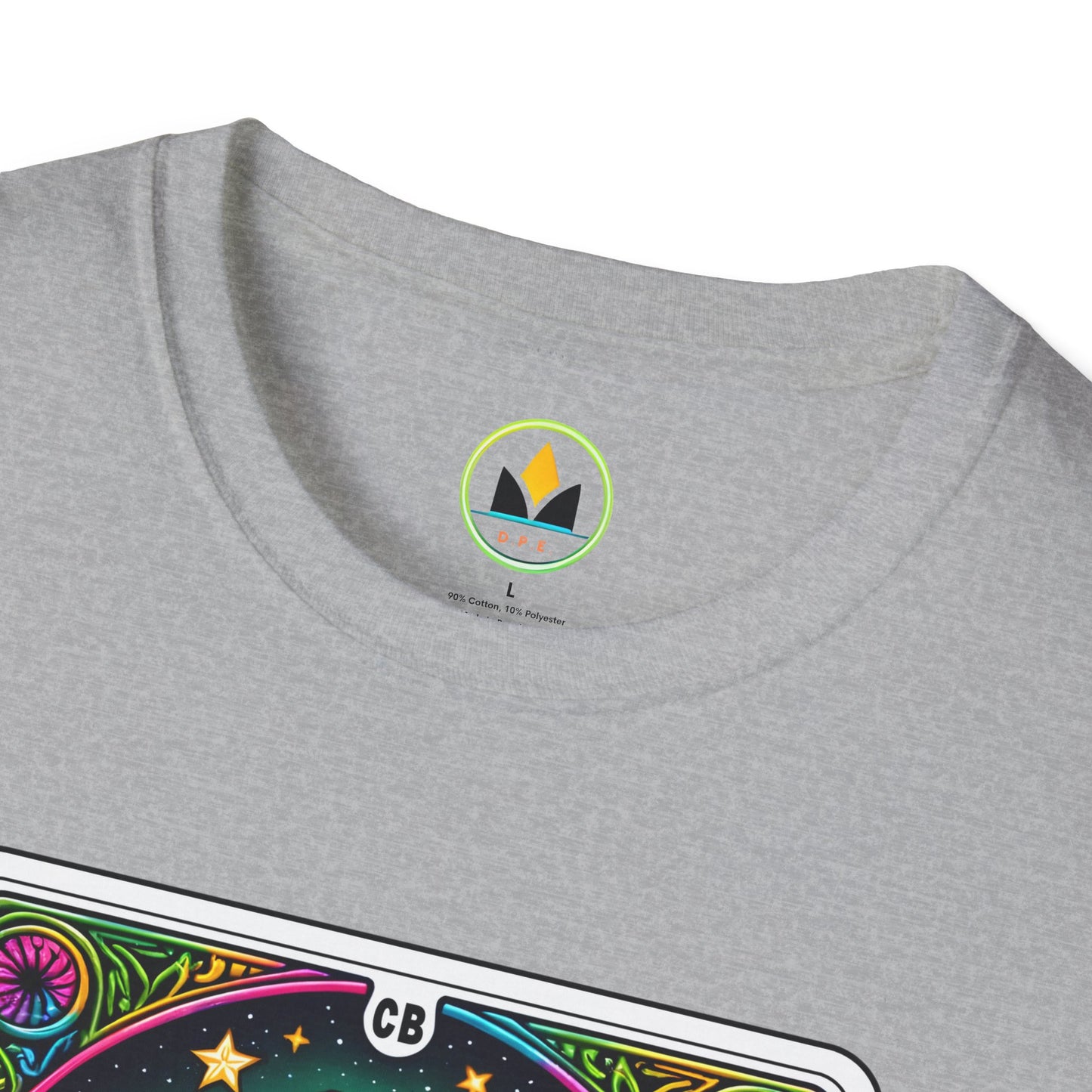 Psychedelic “Cannabitch” Tarot Skeleton T‑Shirt – Trippy Rainbow Weed Art for Stoner Queens