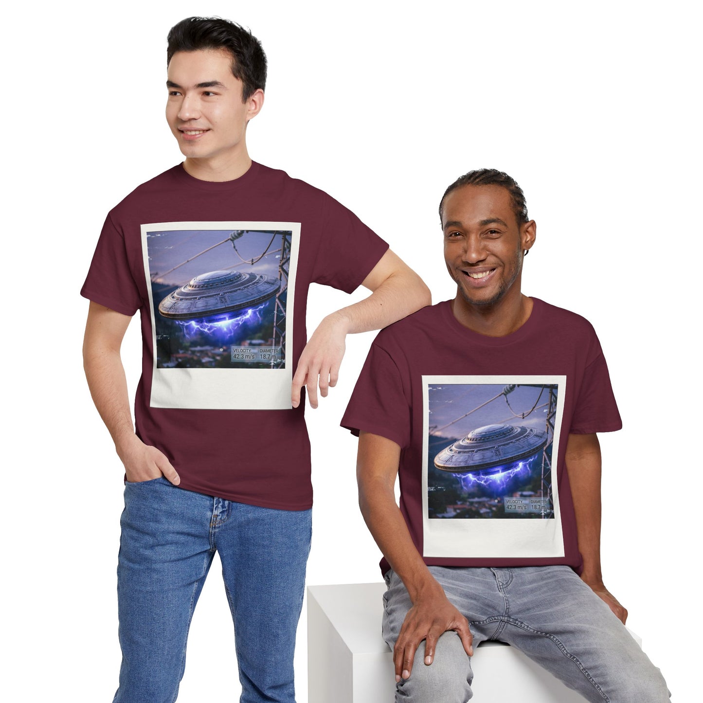 UFO Evidence T-Shirt | Retro Polaroid Alien Sighting Photo